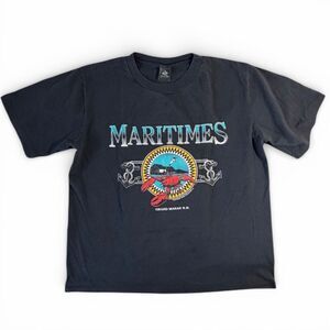 Vintage Canadian Made Graphic Sweatshirt Black Adult Large Lobster